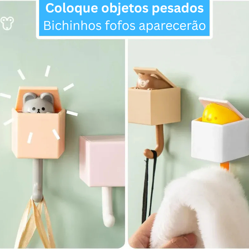 Ganchos Porta-objetos de Gato - Adesivos