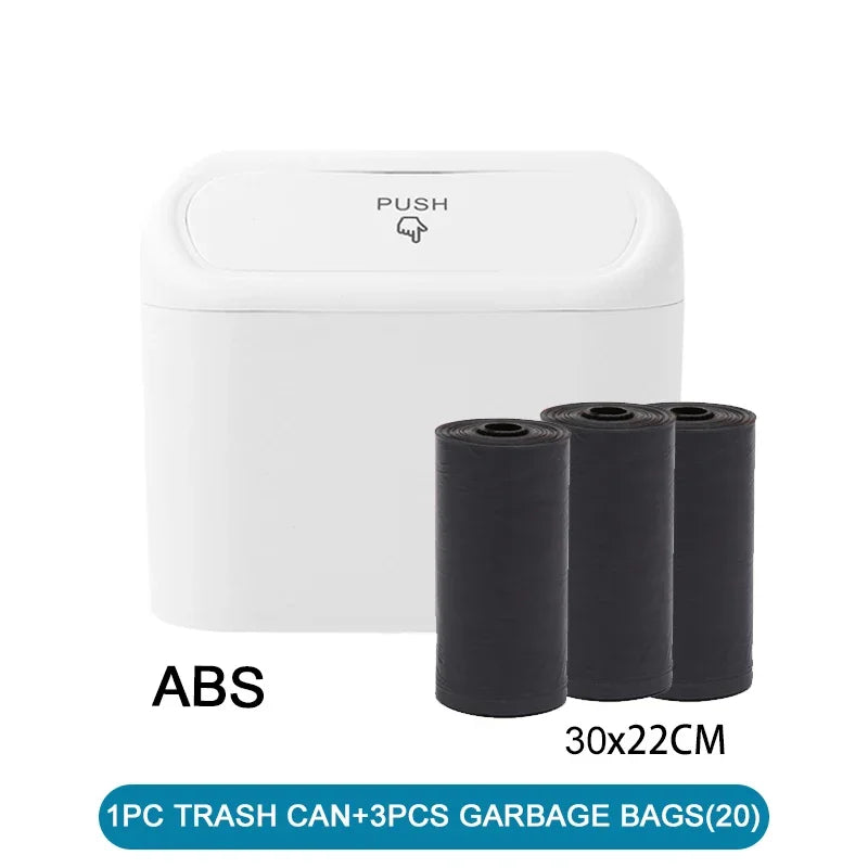 Mini Lixeira para Carro + Kits sacos de lixo