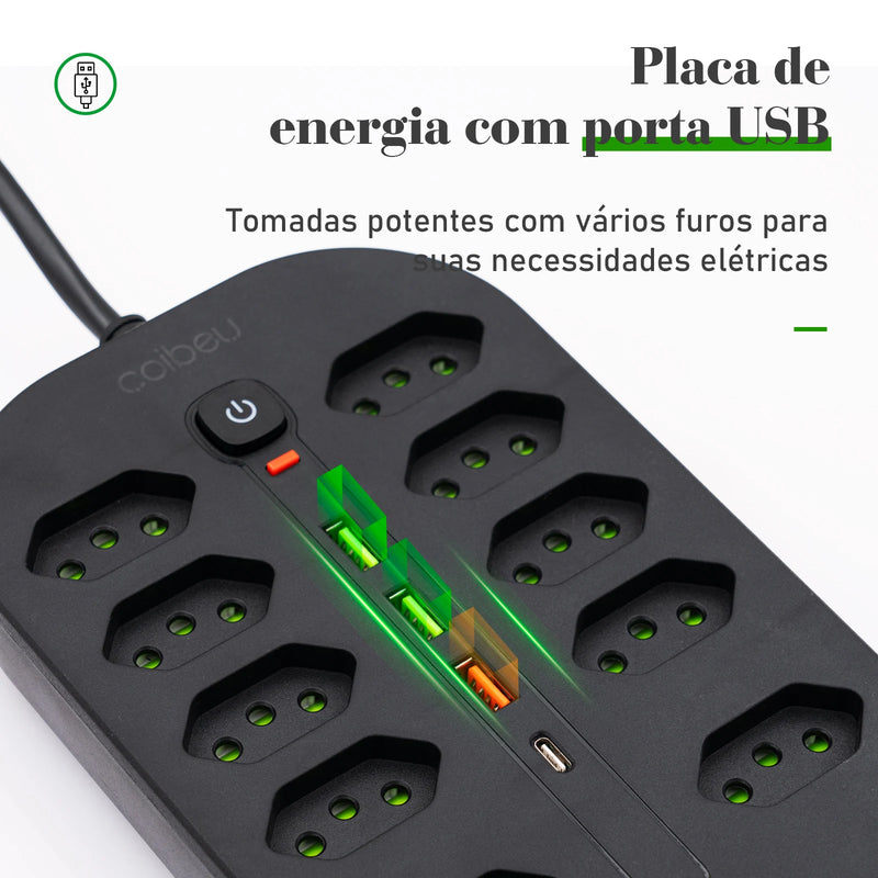 Extensão Tomada + USB