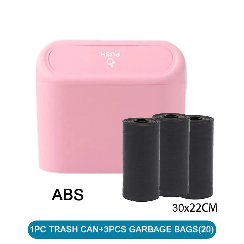 Mini Lixeira para Carro + Kits sacos de lixo