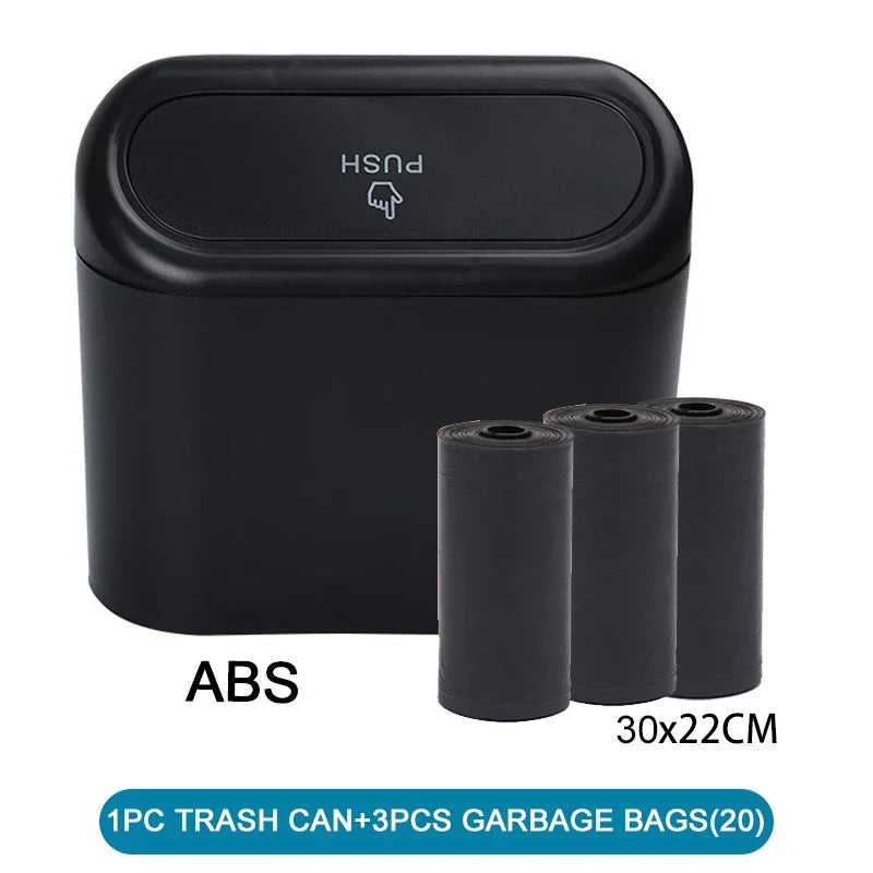 Mini Lixeira para Carro + Kits sacos de lixo