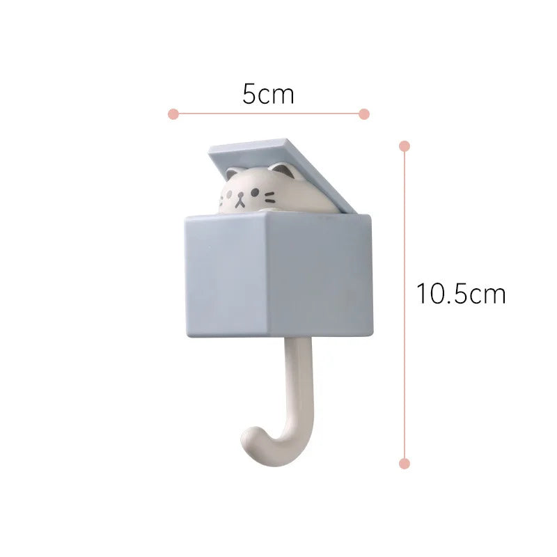 Ganchos Porta-objetos de Gato - Adesivos