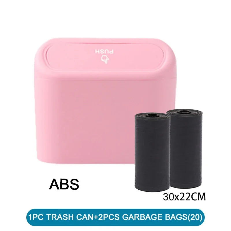 Mini Lixeira para Carro + Kits sacos de lixo