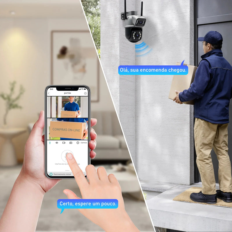 Câmera de Segurança Wifi 4K - À Prova D'água