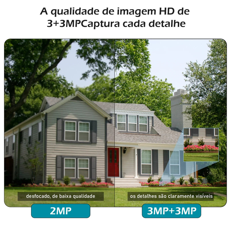 Câmera de Segurança Wifi 4K - À Prova D'água