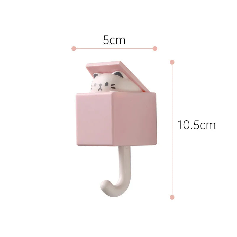 Ganchos Porta-objetos de Gato - Adesivos