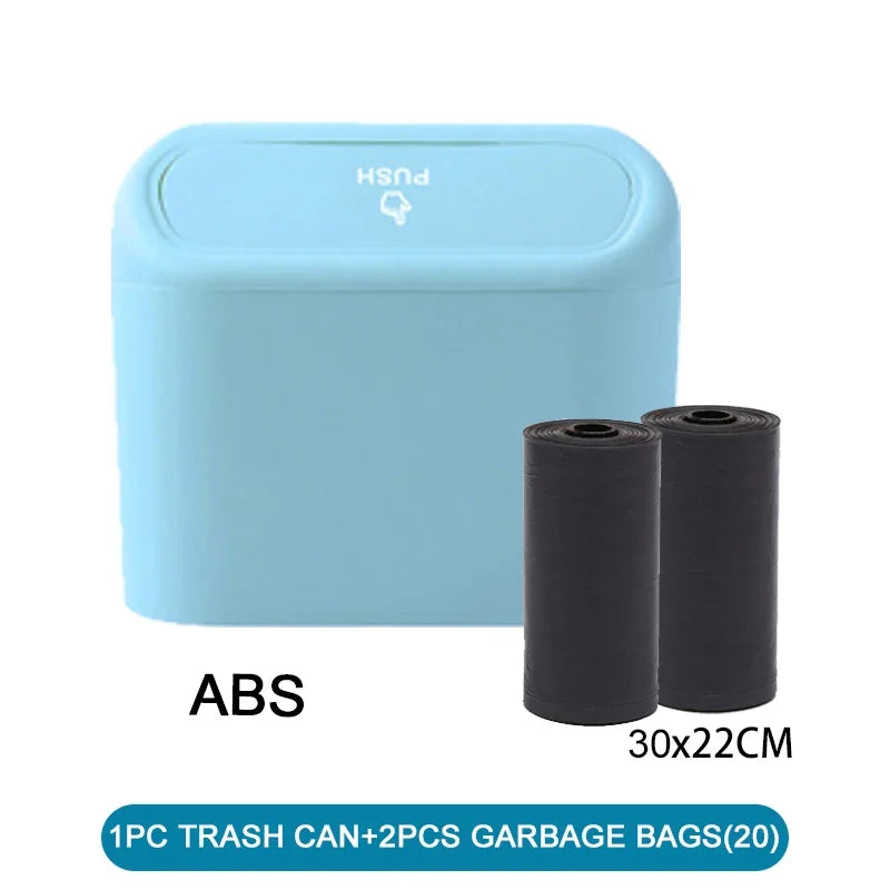 Mini Lixeira para Carro + Kits sacos de lixo